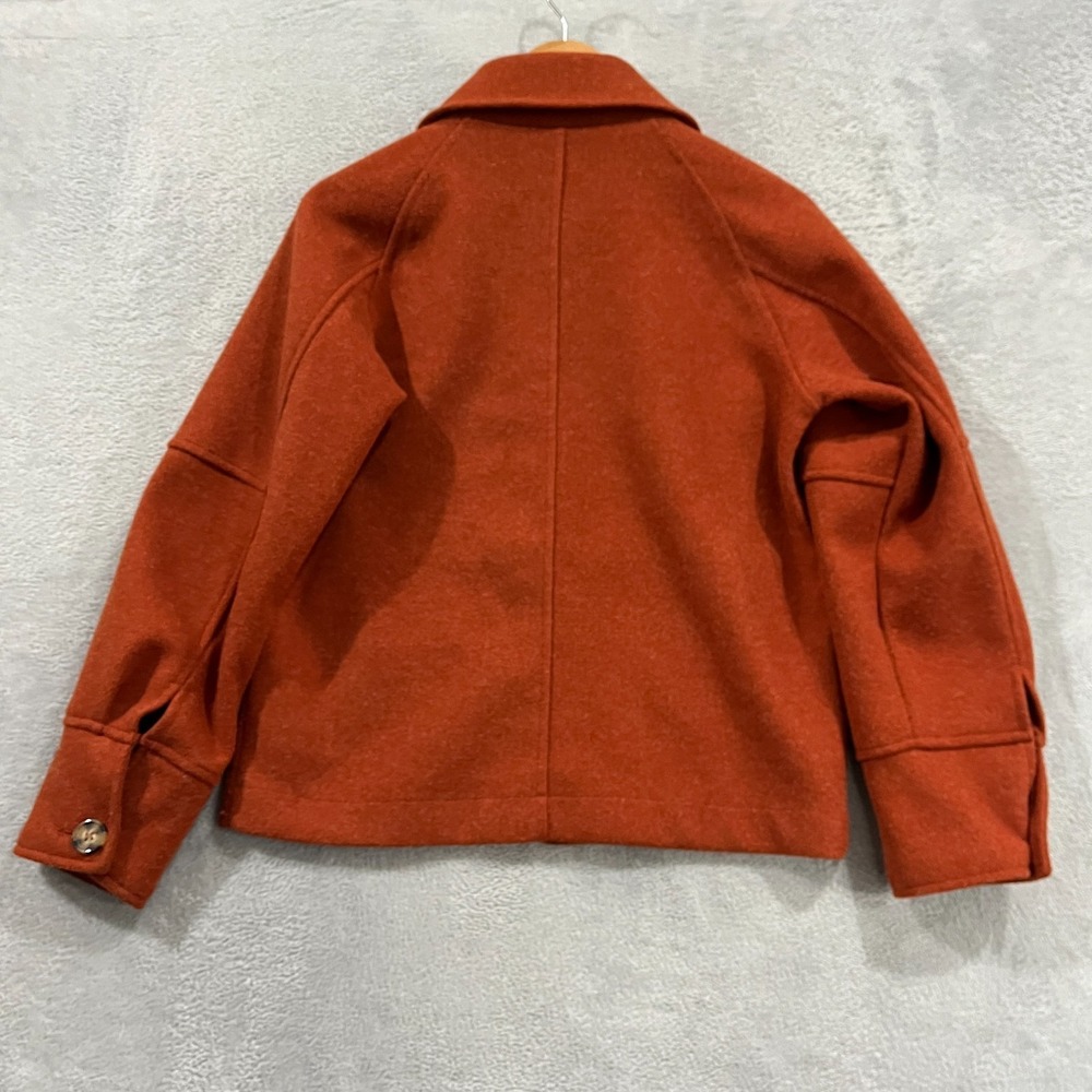 Avec Les Filles Jacket Womens Small Zip Overzied Orange Anthropologie - Picture 2 of 8